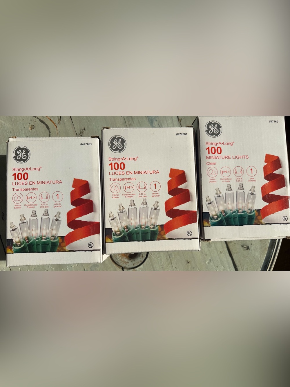 GE String-A-Long 100 Clear Mini Holiday Lights - Transparent